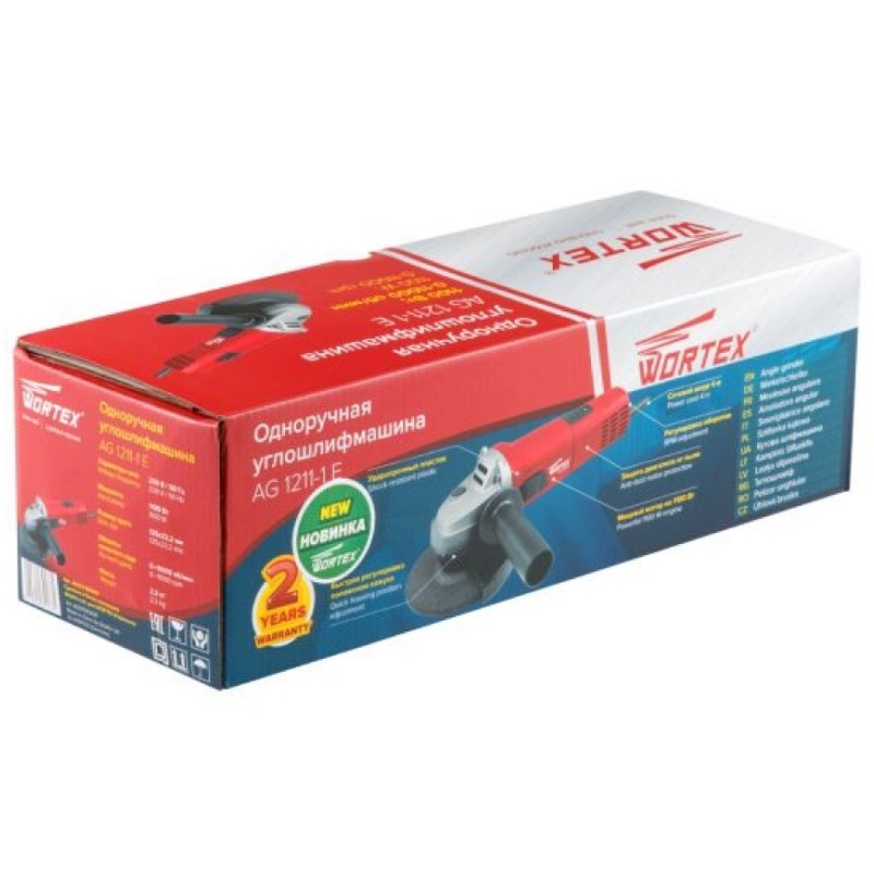 Угловая шлифмашина (болгарка) Wortex AG 1211-1 E AG12111E0018, 125 мм, 1100 Вт, регулировка оборотов в Муроме
