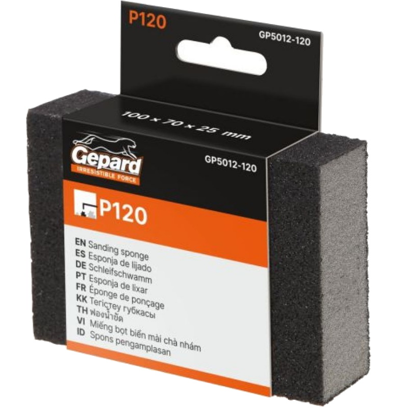 Губка Gepard GP5012-120 абразивная 100х70х25 мм Р120 51₽