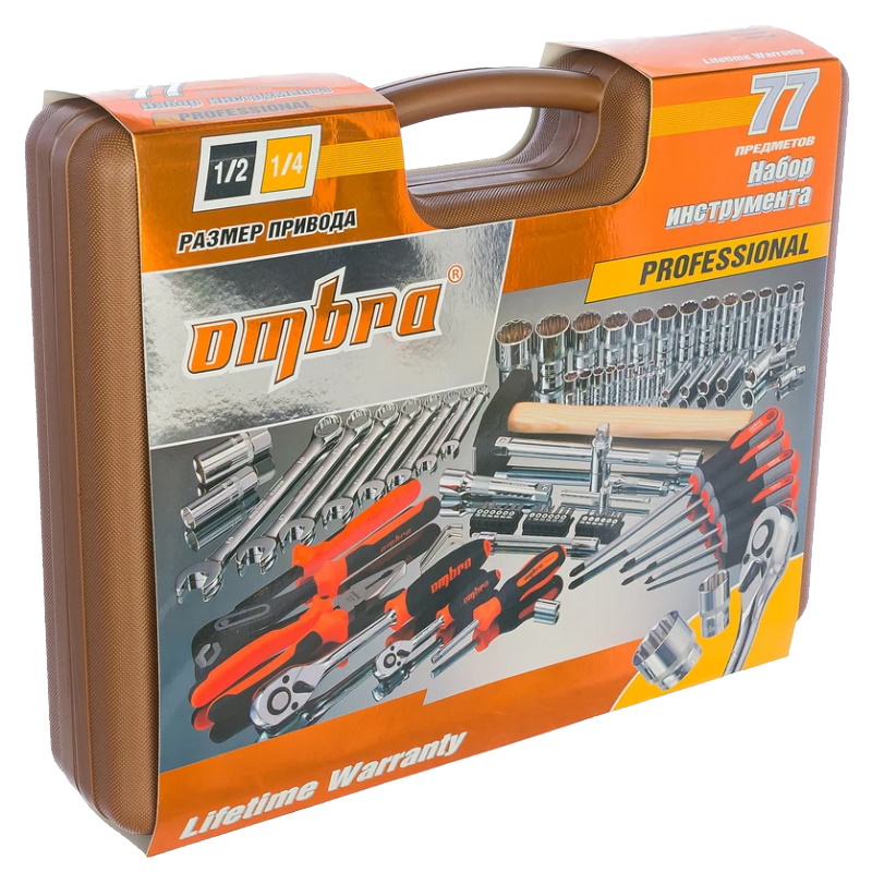 Набор инструмента универсальный Ombra OMT77S12, 77 предметов