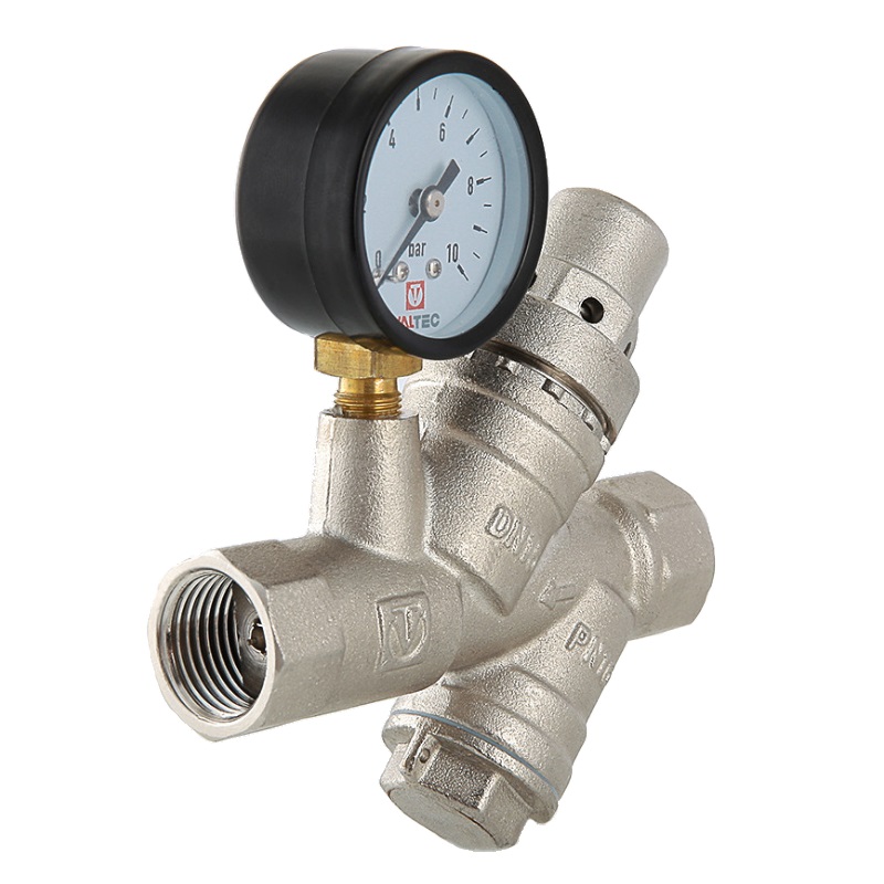 Подпиточный клапан Valtec с фильтром и манометром 1/2" VT.515.N.04