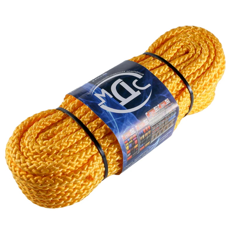 Канат полипропиленовый МДС 00-00000482, плетёный, 10 мм, 8-и прядный, 20 м