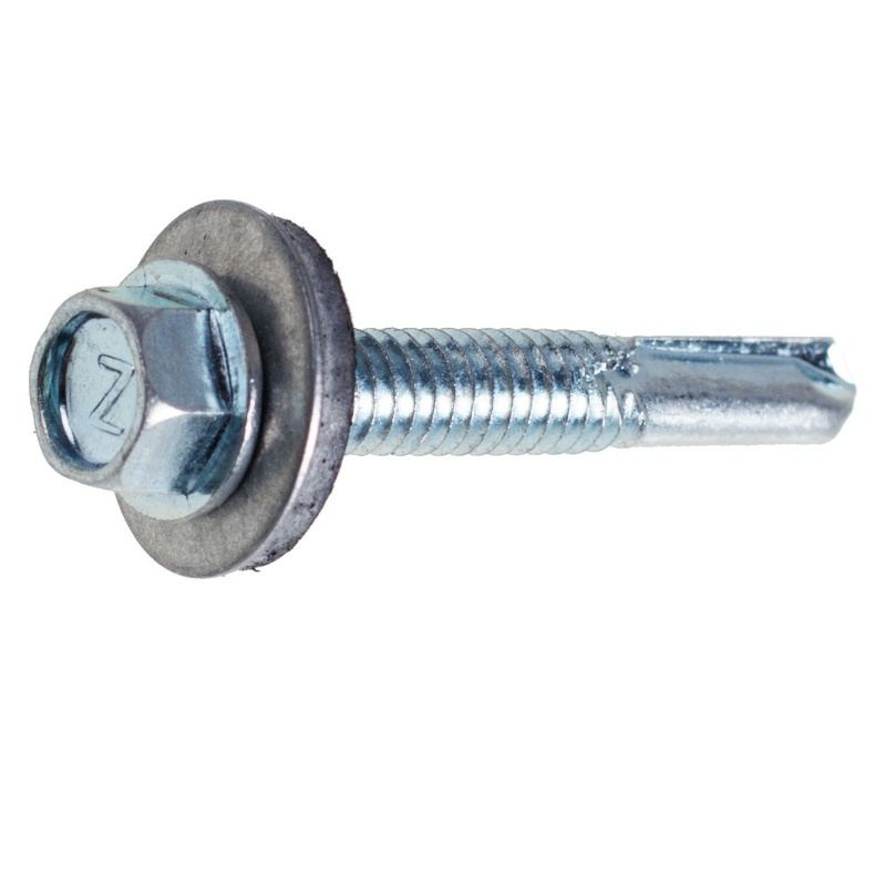 Саморез кровельный Starfix SMP2-61745-50, 6.3х25 мм цинк, шайба с прокл., PT5 (50 шт в пласт. конт.)