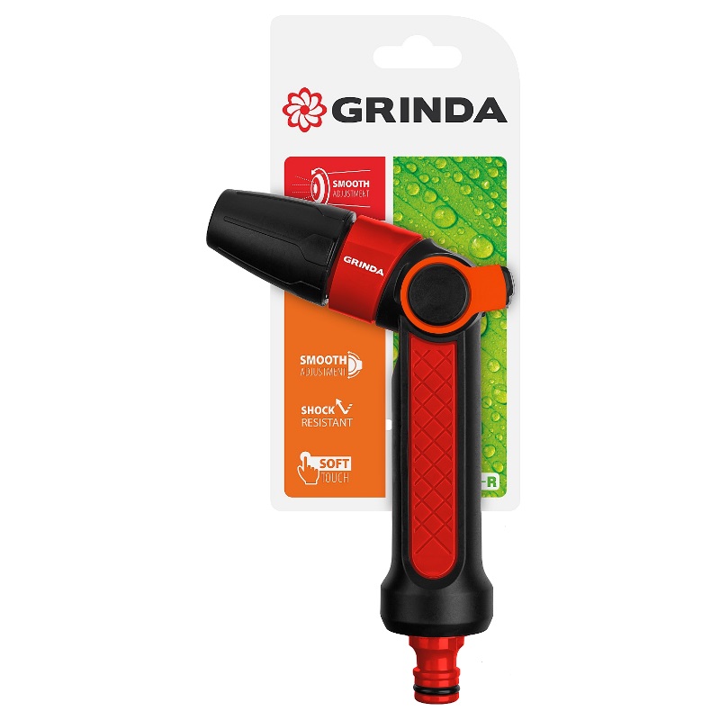 Поливочный пистолет Grinda N-R 8-427189, плавная регулировка, двухкомпонентный в Костроме