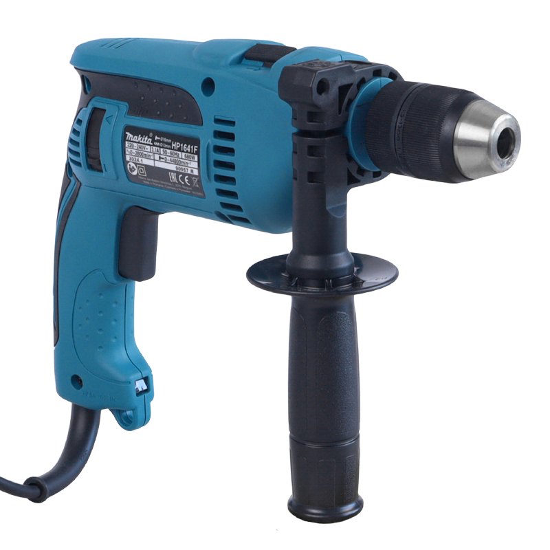 Сетевая дрель по металлу Makita HP 1641F (680 Вт, ударный тип) во Владимире