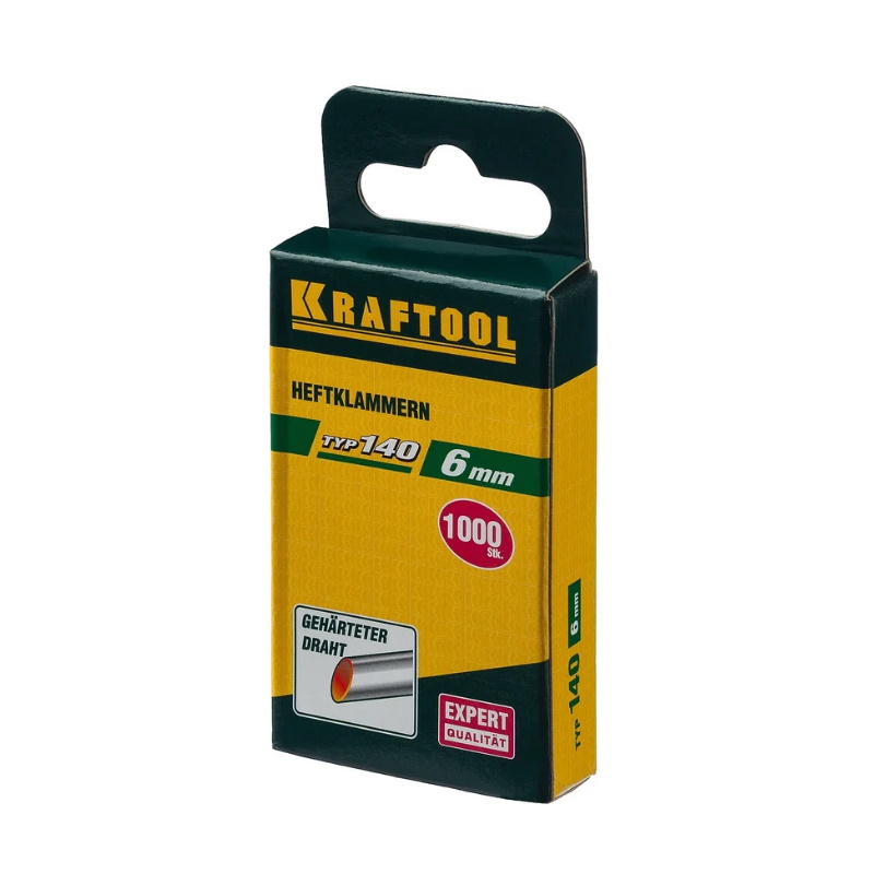 Скобы Kraftool 31680-06 тип 140, 6 мм, супертвердые, 1000 шт в Переславле
