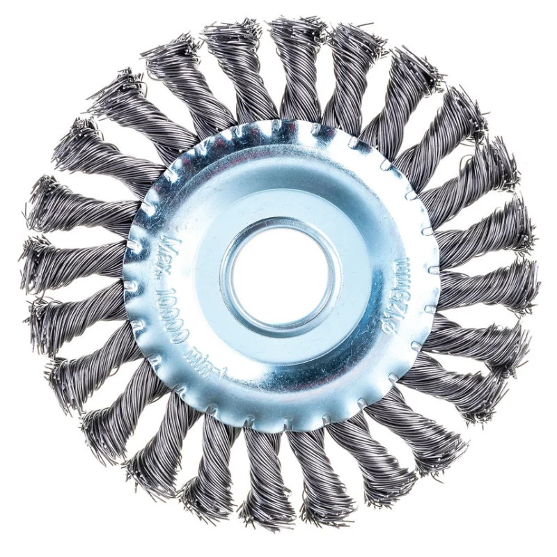 Щетка дисковая для УШМ Mirax 35140-125 (жгутированная стальная проволока 0,5мм, 125мм)