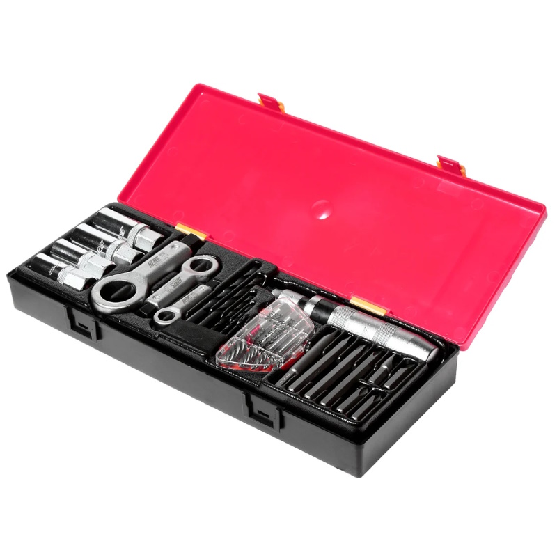 Набор инструментов для демонтажа крепежных элементов с поврежденной резьбой JTC JTC-K8261 в кейсе 26 предметов 14076₽