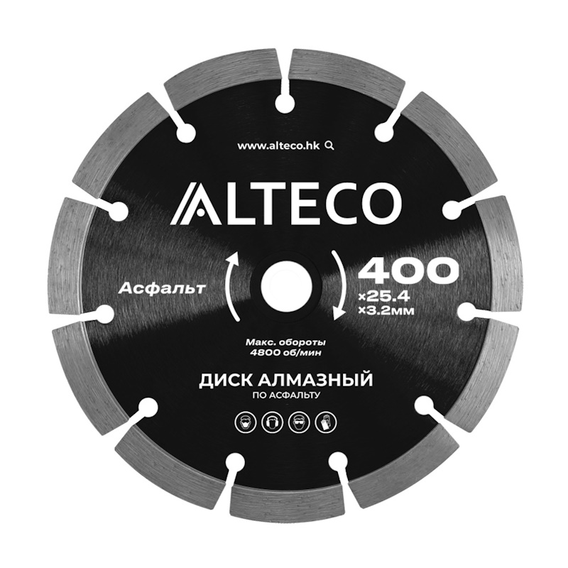 Диск алмазный по асфальту Alteco 66486, 400х25,4 в Александрове