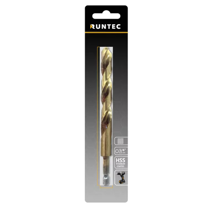 Сверло по металлу Runtec RT-DS12, HSS-TiN, 12 x 151 мм, HEX 1/4" в Рыбинске