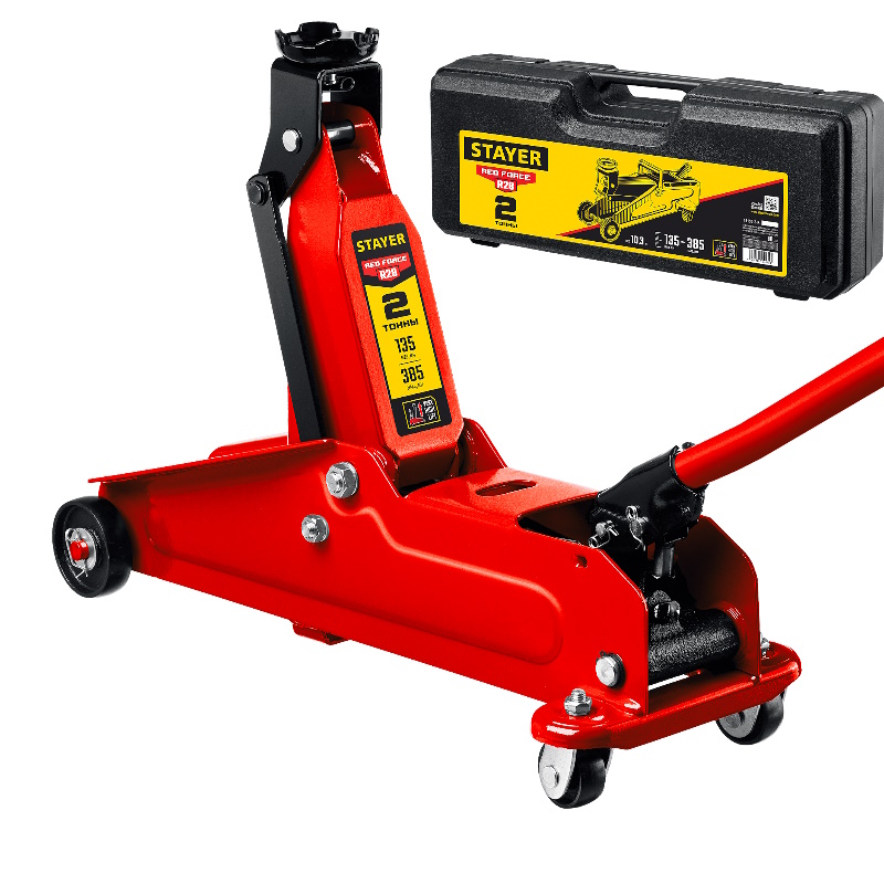 Домкрат подкатной Stayer RED FORCE R-28 43156-2-K (в кейсе, с увеличенным подъемом, 2 т) в Угличе