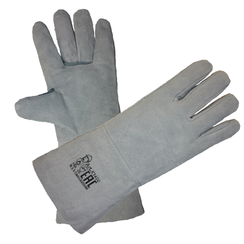 Спилковые краги РосМарка, пятипалые, без подкладки (пара)