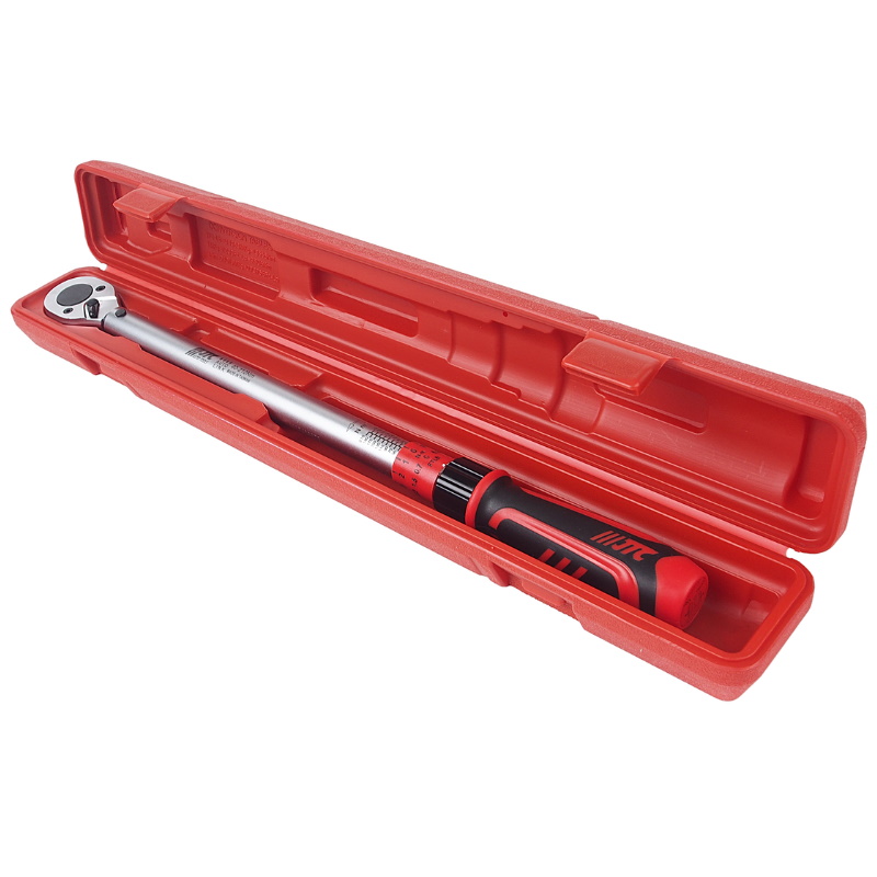 Ключ динамометрический JTC JTC-6686, 1/2", двухсторонний, усилие затяжки 40-210 Nm, длина 531 мм, с поверкой в Вологде
