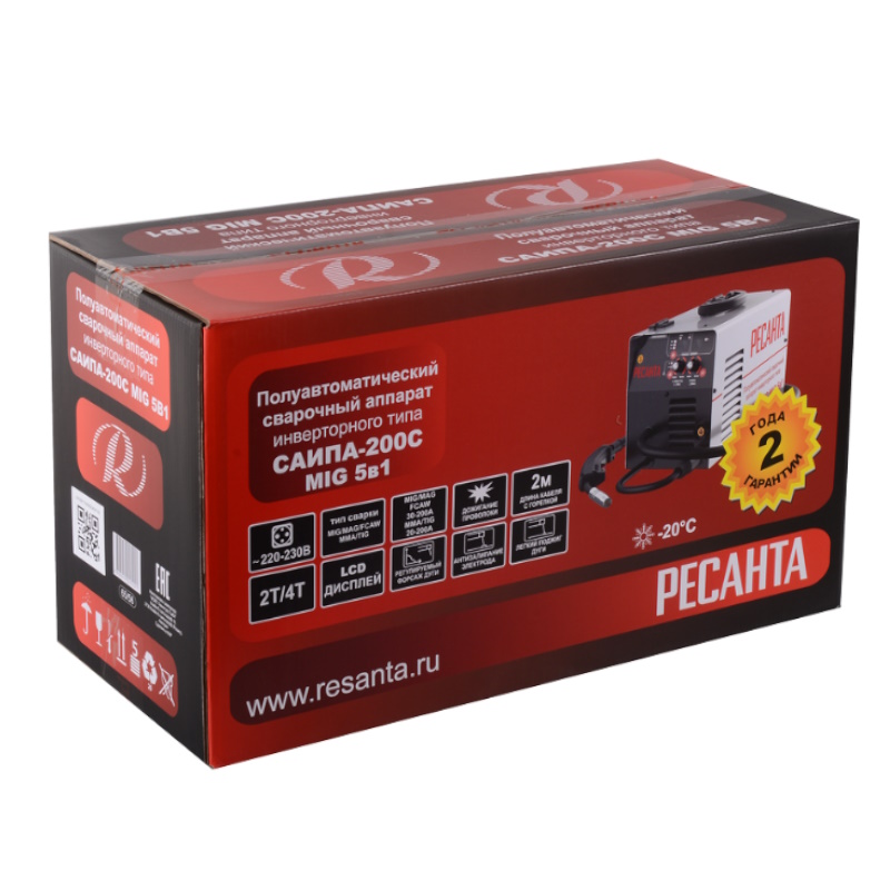 Инверторный сварочный аппарат Ресанта Саипа-200С 65/56