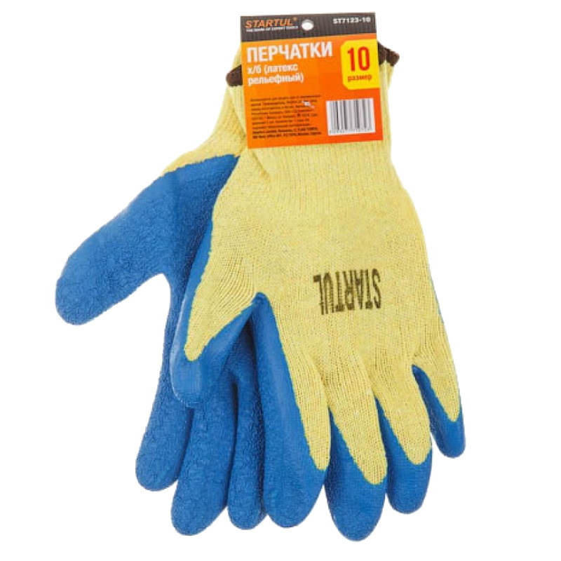 Перчатки Startul ST7123-10 хб латексное рельефное покрытие 10 р-р 121₽
