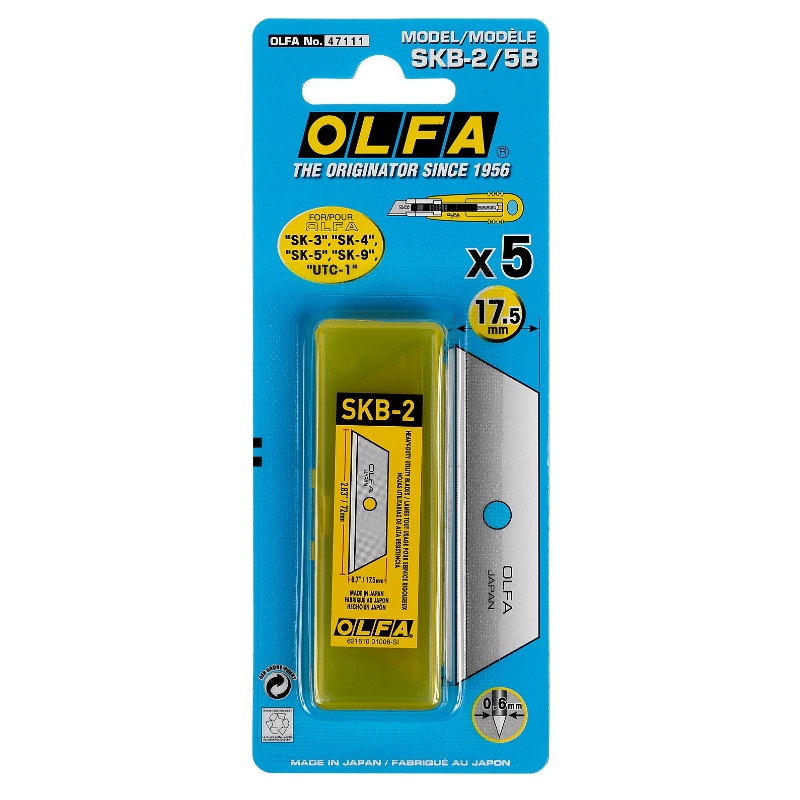 Лезвие Olfa OL-SKB-2/5B трапециевидное, для SK-4, 17.5х72х0.6 мм, 5 шт. в Иваново