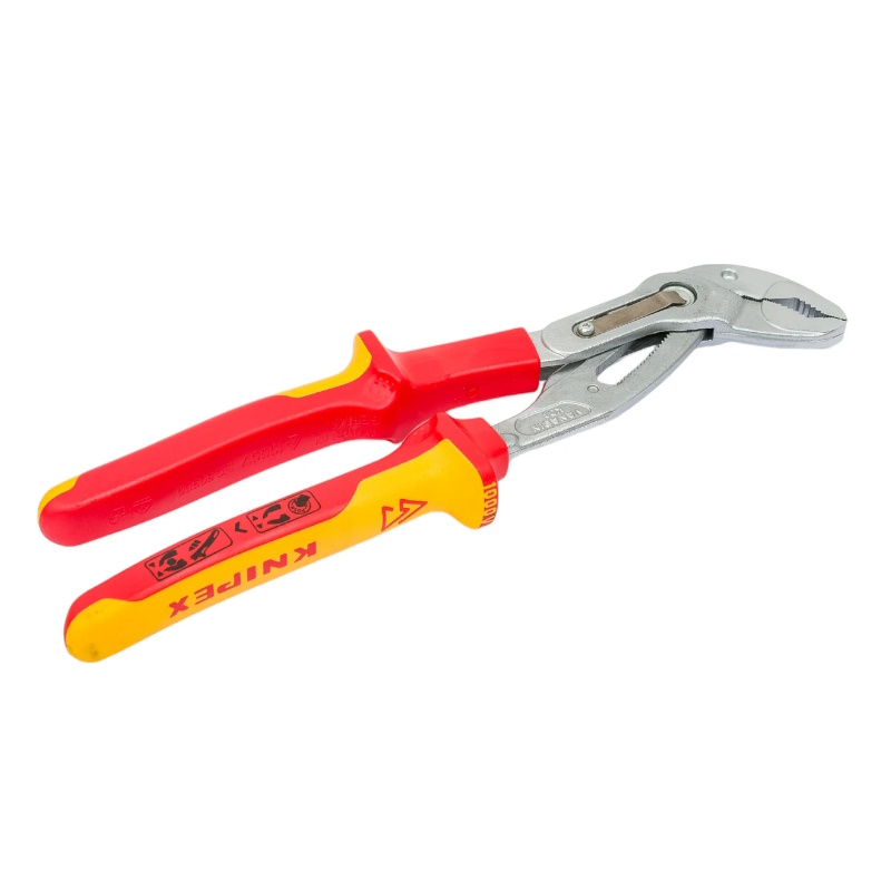 Клещи переставные Knipex COBRA KN-8726250SB, VDE, зев 50 мм, длина 250 мм, хром, 2-компонентные диэлектрические ручки