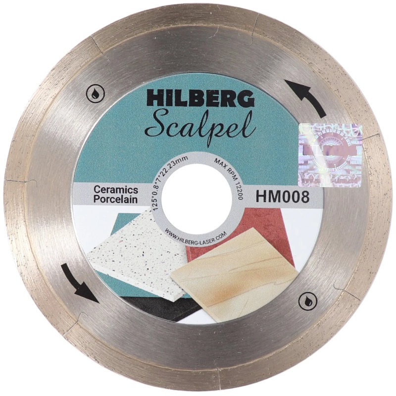 Диск алмазный отрезной Hilberg Scalpel HM008, 125*22.23, 0.8 mm  в Коврове