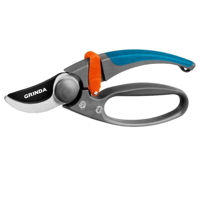 Секатор Grinda Proline P-57 423457, двухкомпонентные ручки, с эфесом, плоскостной 210мм  в Череповце
