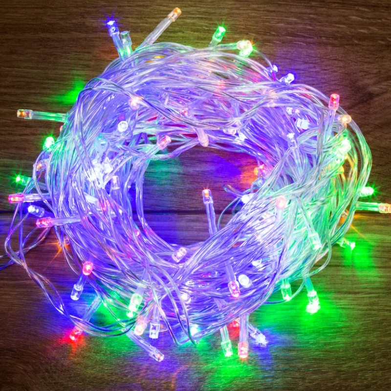 Гирлянда светодиодная универсальная Neon-Night 304-029 1652546, 10м, 100LED, мульти, 4Вт, IP20, с контроллером в Переславле