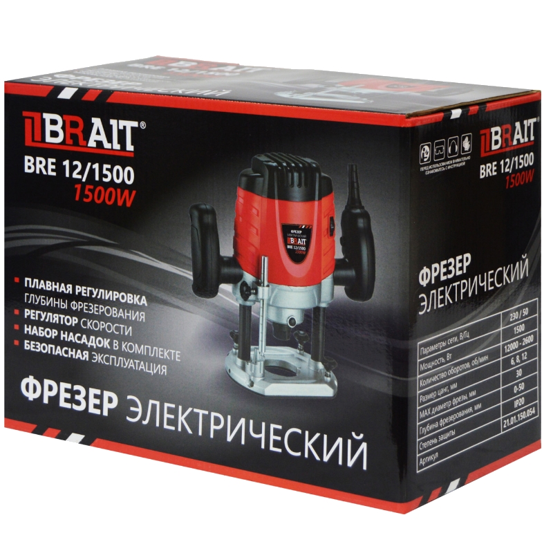 Фрезер электрический Brait BRE 12/1500 21.01.150.054, 1500Вт,12000-26000 об/мин в Иваново