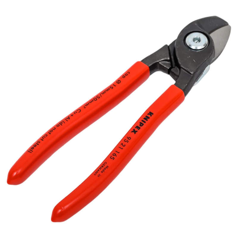 Кабелерез Knipex KN-9521165 Ø 15 мм (50 мм²), длина 165 мм, пружина, фосфатированный, обливные ручки в Костроме
