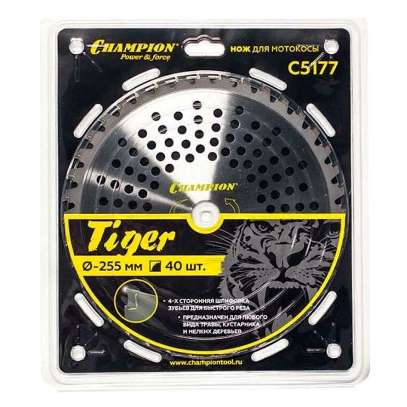 Нож с зубцами из твердого сплава Champion Tiger 40/255/25,4 C5177 в Александрове