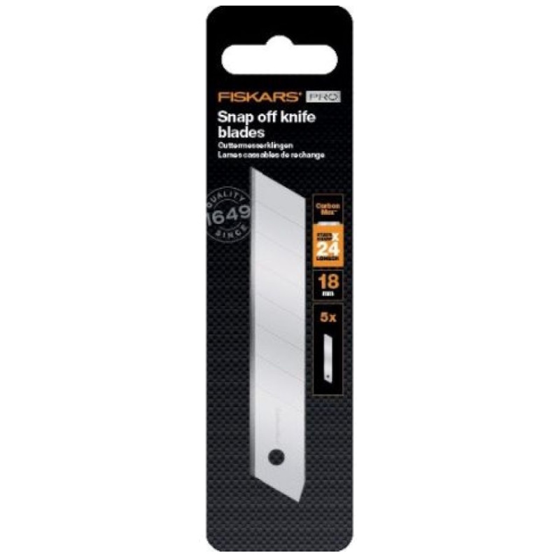 Лезвия сменные для ножа Fiskars CarbonMax 1027232, 18 мм, 5 шт. в Переславле
