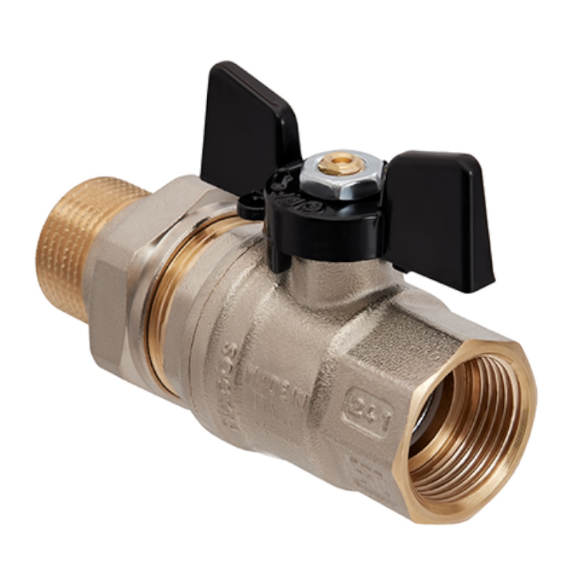 Кран шаровой Hoobs ORION 15153H, с американкой, НР/ВР, 3/4'', бабочка в Переславле