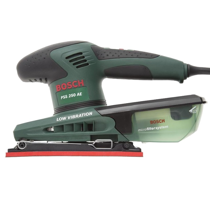 Шлифмашина вибрационная Bosch PSS 250 AE (потребляемая мощность 250 вт, напряжение 220 в, пылеудаление) в Твери