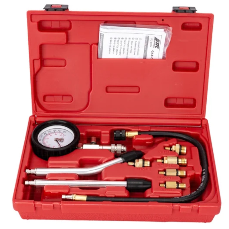 Компрессометр для бензиновых двигателей JTC JTC-4077A, с набором адаптеров