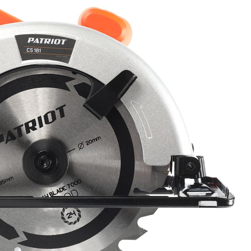Циркулярная пила по дереву Patriot CS 181 190301608 (ручная, 1200 Вт, оснастка 185 мм) в Кинешме