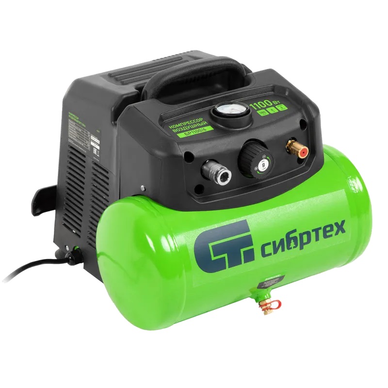 Компрессор воздушный безмаслянный Сибртех BL 11006 58059