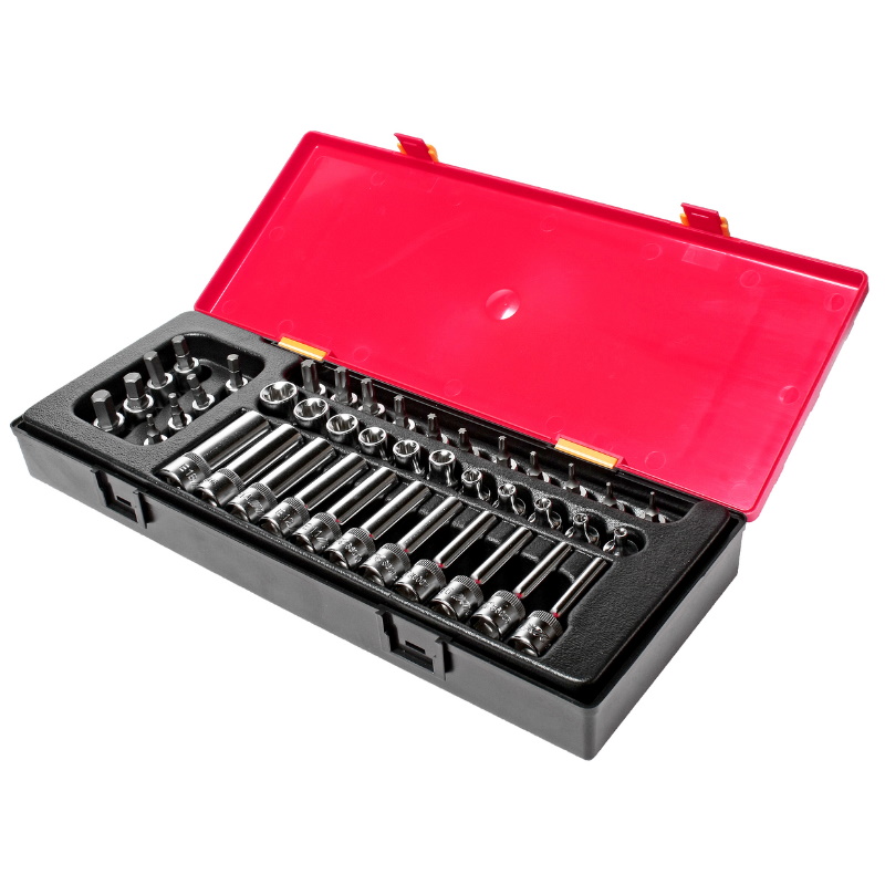 Набор головок торцевых JTC JTC-K3411, 3/8", HEX, TORX, 41 предмет, кейс в Рыбинске