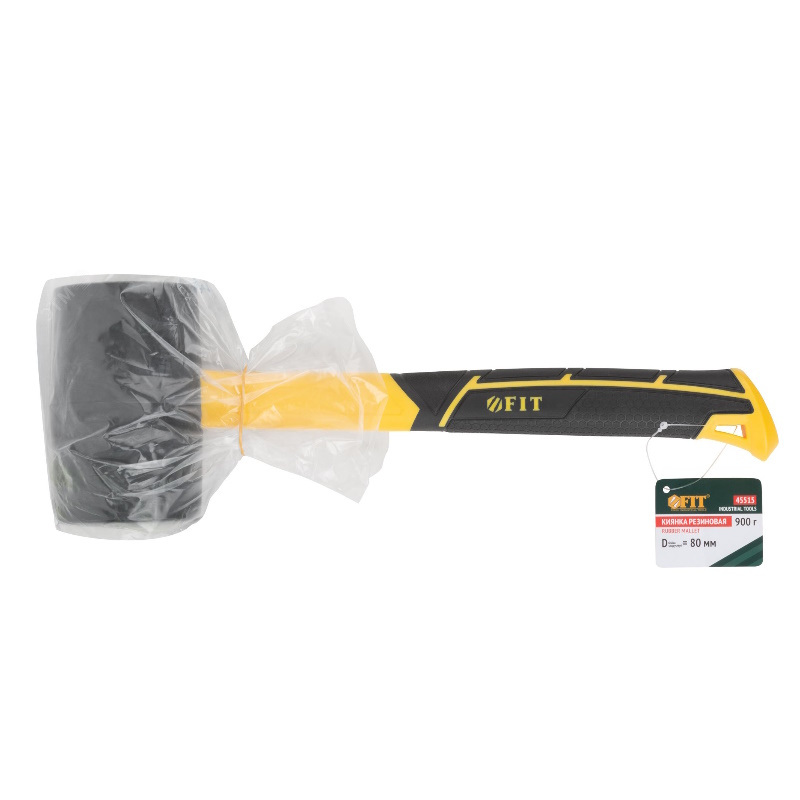 Киянка резиновая Fit 45515, фиберглассовая ручка, 80 мм, 900 г в Угличе