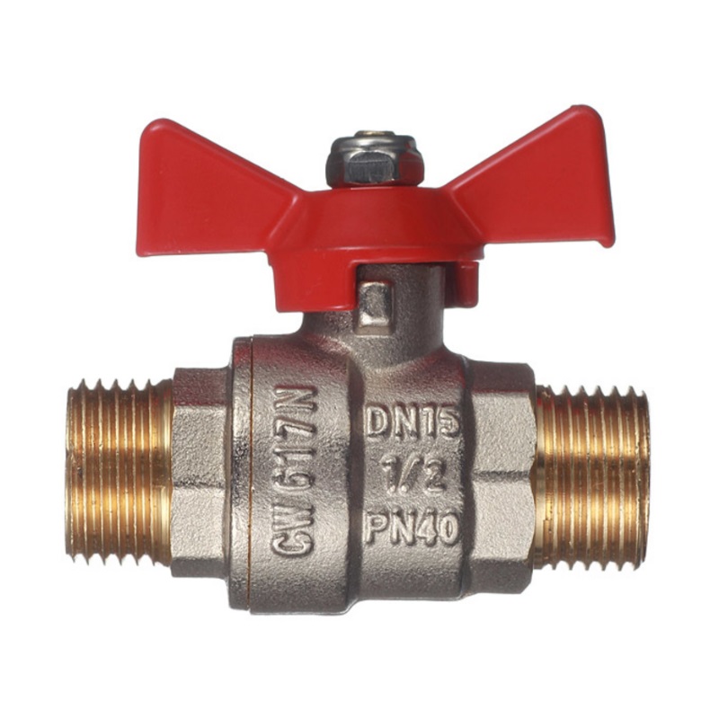 Кран шаровой Valtec BASE НР-НР 1/2" с бабочкой VT.219.N.04
