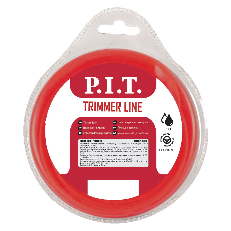 Леска для триммера P.I.T. ATML01-R30D, круг 15 м x 3,0 мм, блистер в Угличе