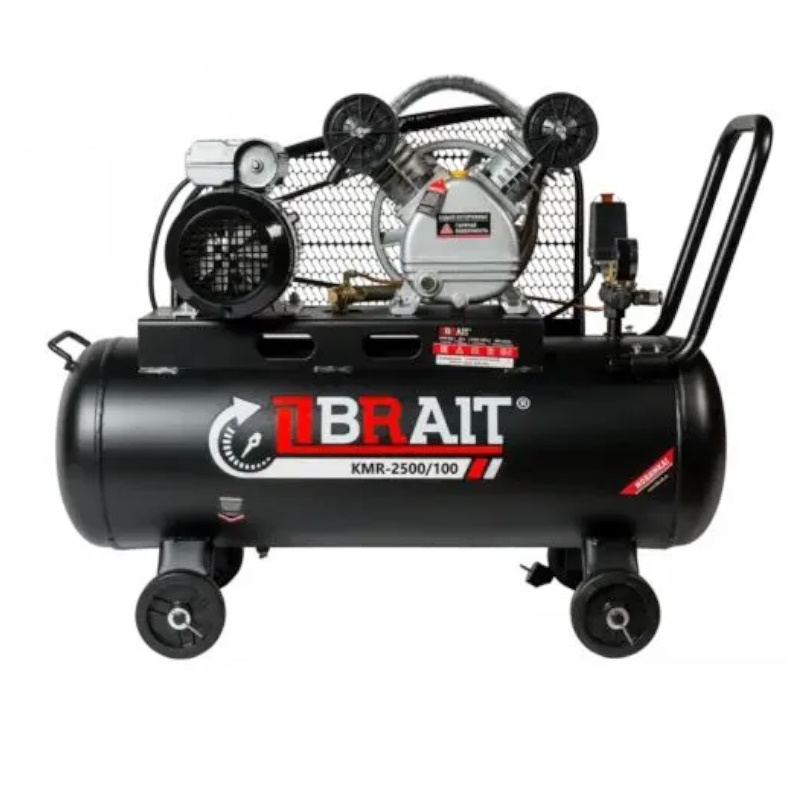 Компрессор воздушный Brait KMR-2500/100 20.01.008.043 (2-х цилиндра; ременной) в Муроме