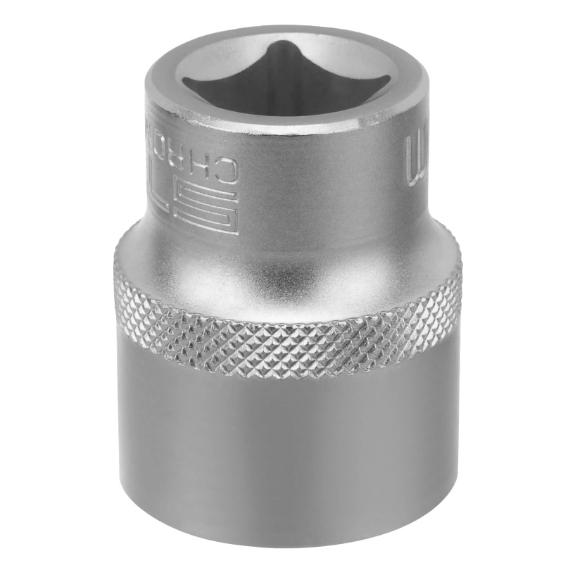 Головка торцевая Stels 13668, 22 мм, 12-гранная, CrV, под квадрат 1/2", хромированная в Кинешме