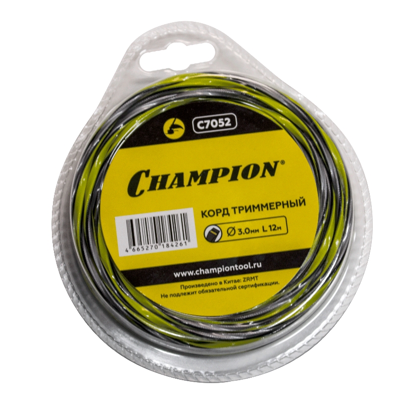 Корд триммерный Champion Tornado C7052 3.0мм* 12м (витой квадрат)