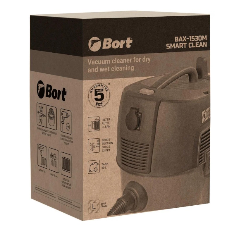 Пылесос для сухой и влажной уборки Bort BAX-1530M-Smart Clean 93410020 в Угличе