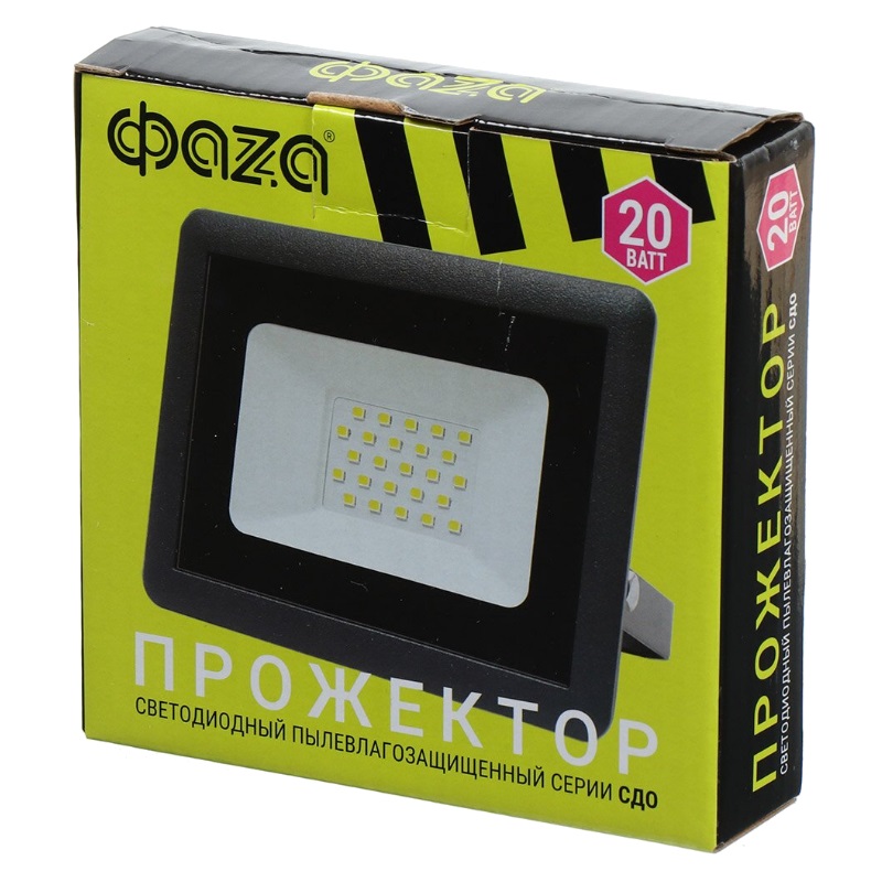 Прожектор светодиодный Фаzа СДО-10 20Вт GR 5032057 1372009 в Твери