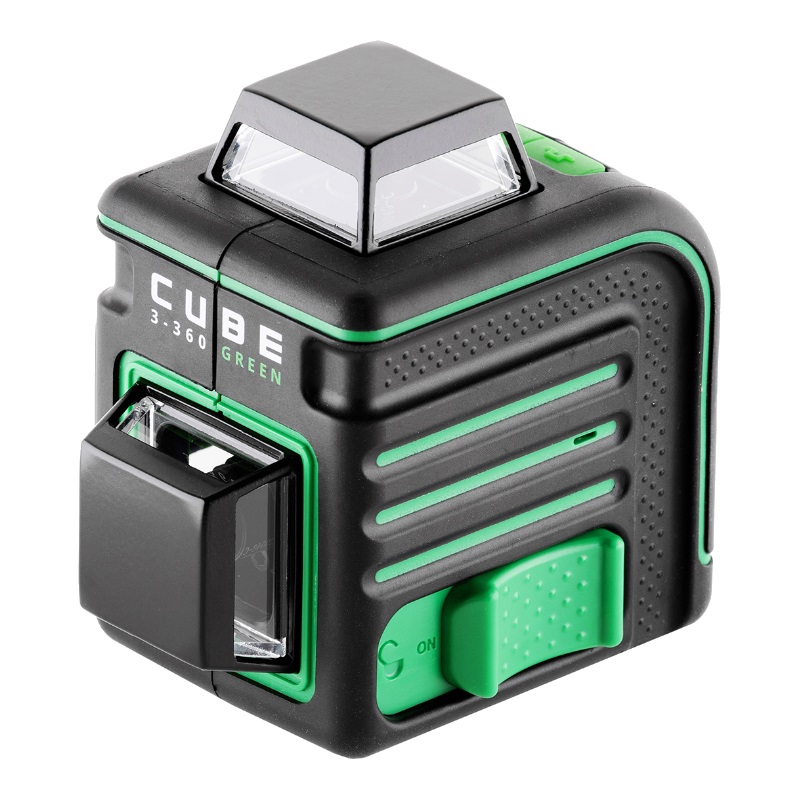 Комплект А00727: Уровень Ada CUBE 3-360 GREEN Basic Edition + Дальномер Ada Cosmo 50 + Штатив-штанга Ada SILVER PLUS в комплекте с треногой (3,6 м)