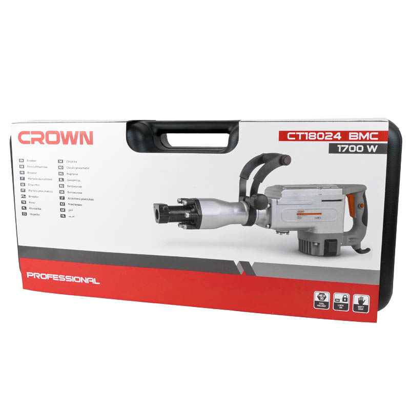 Отбойный молоток Crown CT18024 BMC (электрический, сила 45 дж, частота 1300 ударов/мин)