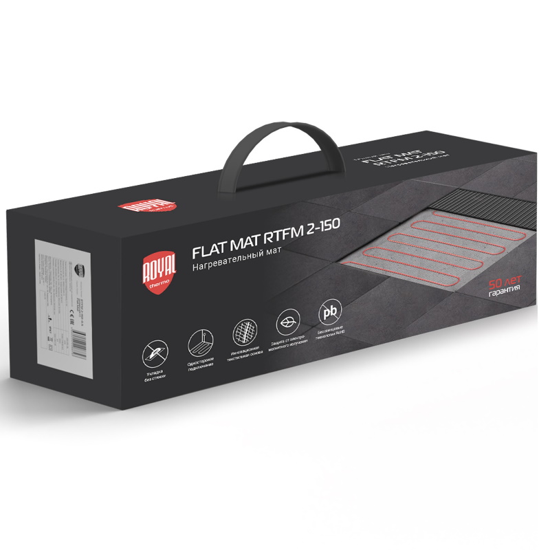 Мат нагревательный Royal Thermo Flat Mat RTFM 2-150-6 НС-1599120, комплект