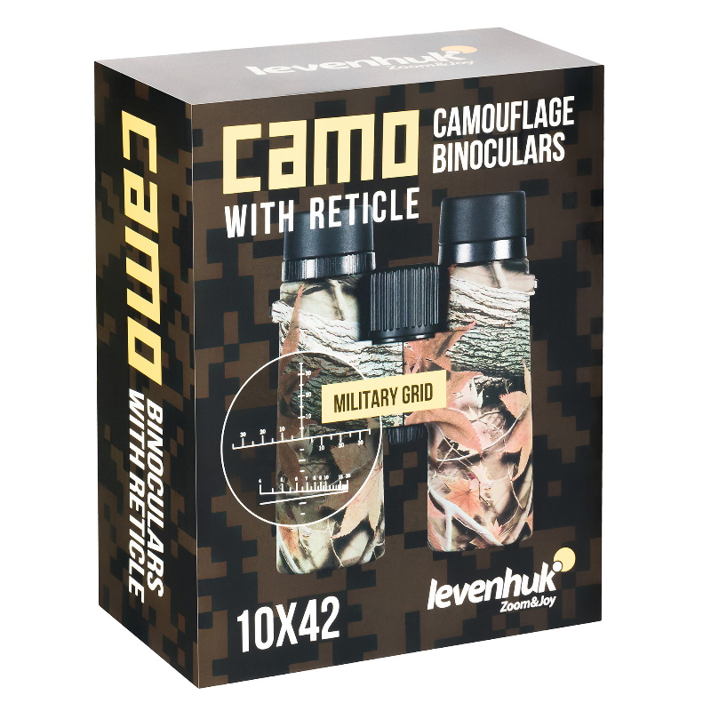 Бинокль камуфляжный Levenhuk Camo 81930, 10x42, с сеткой