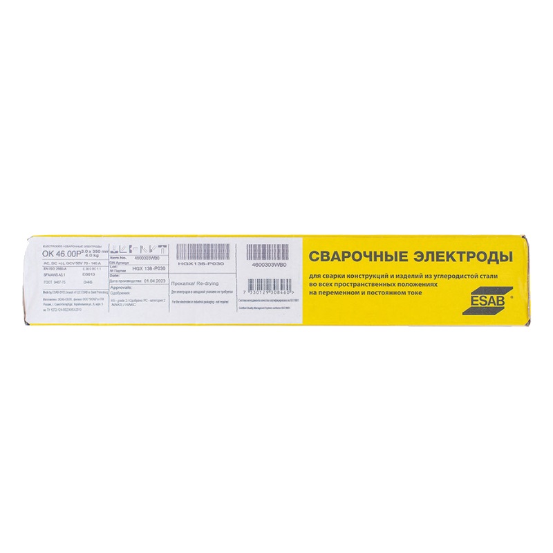 Сварочные электроды Esab OK 46.00P (3.0x350 мм, 4 кг) 4600303WB0 в Туле