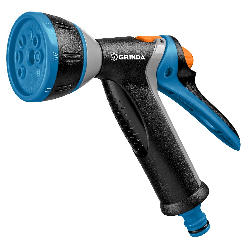 Поливочный пистолет Grinda PROLine BM-8 8-427339_z02, 8 режимов, курок сзади, металлический с TPR в Туле