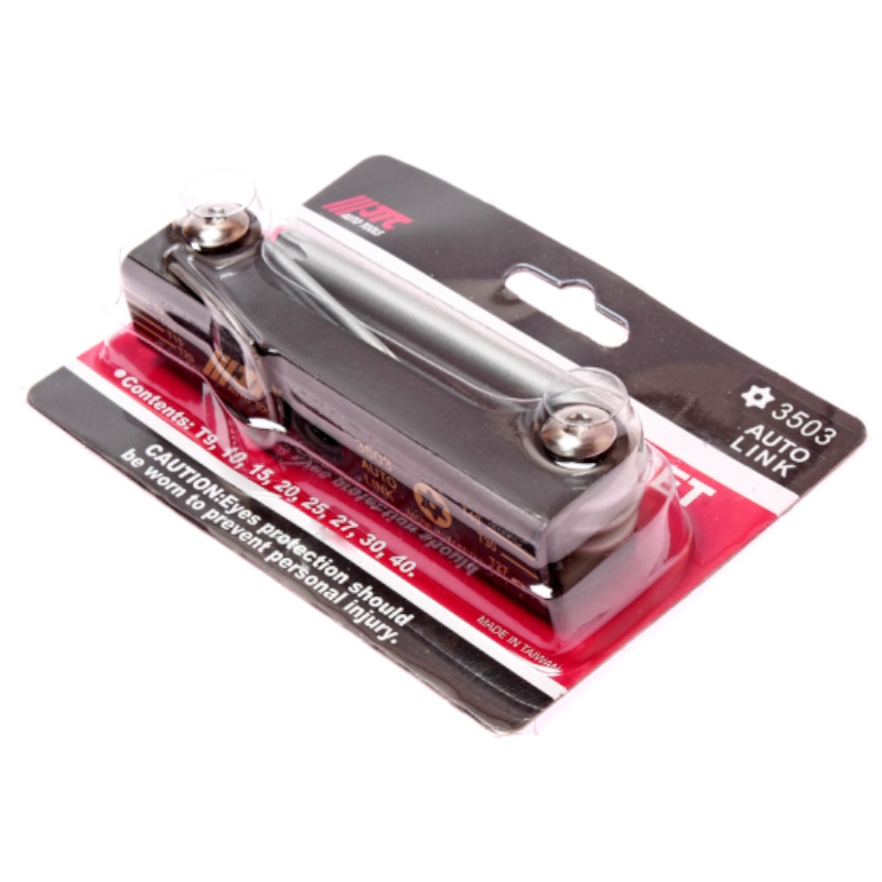 Набор ключей TORX JTC JTC-3503, T9H-T40H, с отверстием, раскладной, 8шт.