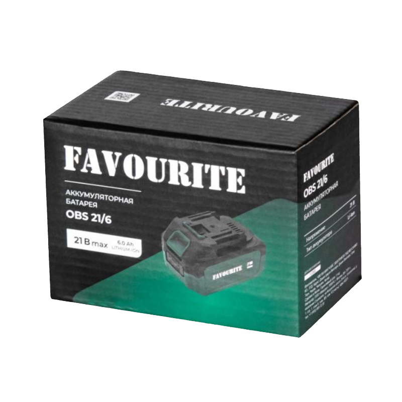 Аккумуляторная батарея Favourite OBS 21/6 150002216, Li-ion, 21В, 6Ач, совместимость с Makita LXT в Иваново