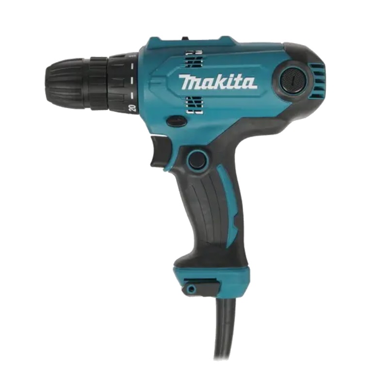 Сетевая дрель-шуруповерт Makita DF0300X3 + набор бит D-65028 10 шт.